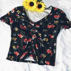 $2/20 SWS Floral Cinched Top